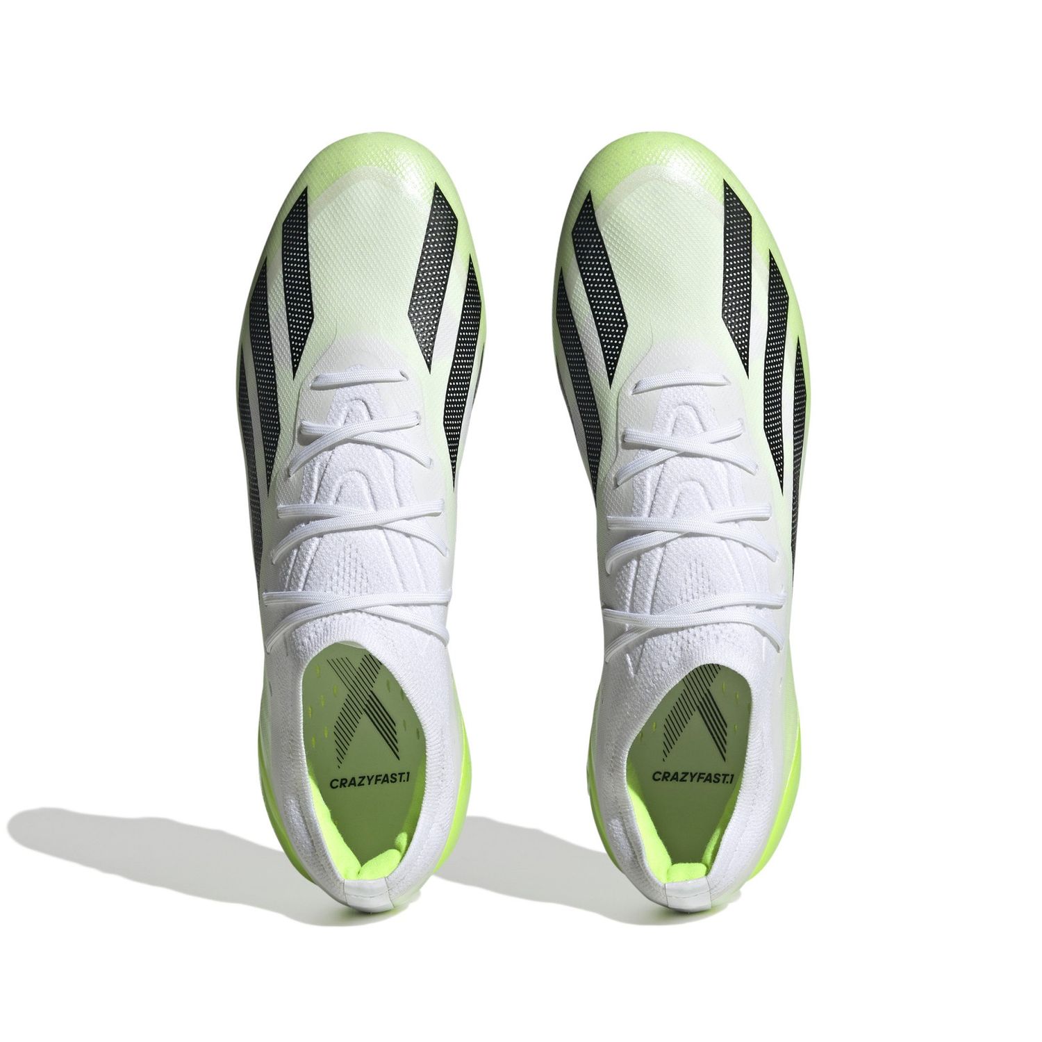 X CRAZYFAST.1 FG (WHITE/LIME)