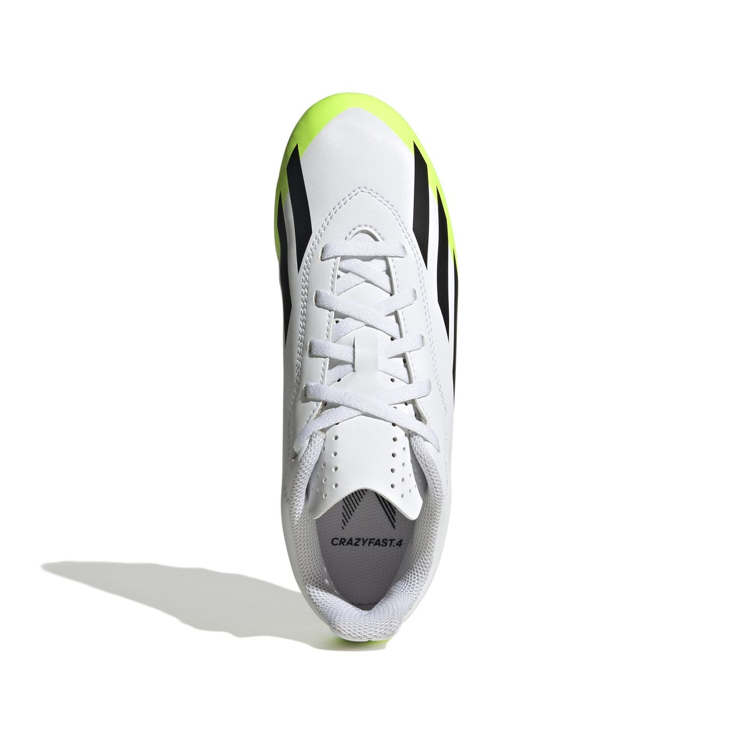 X CRAZYFAST.4 FxG JR (WHITE/LIME)