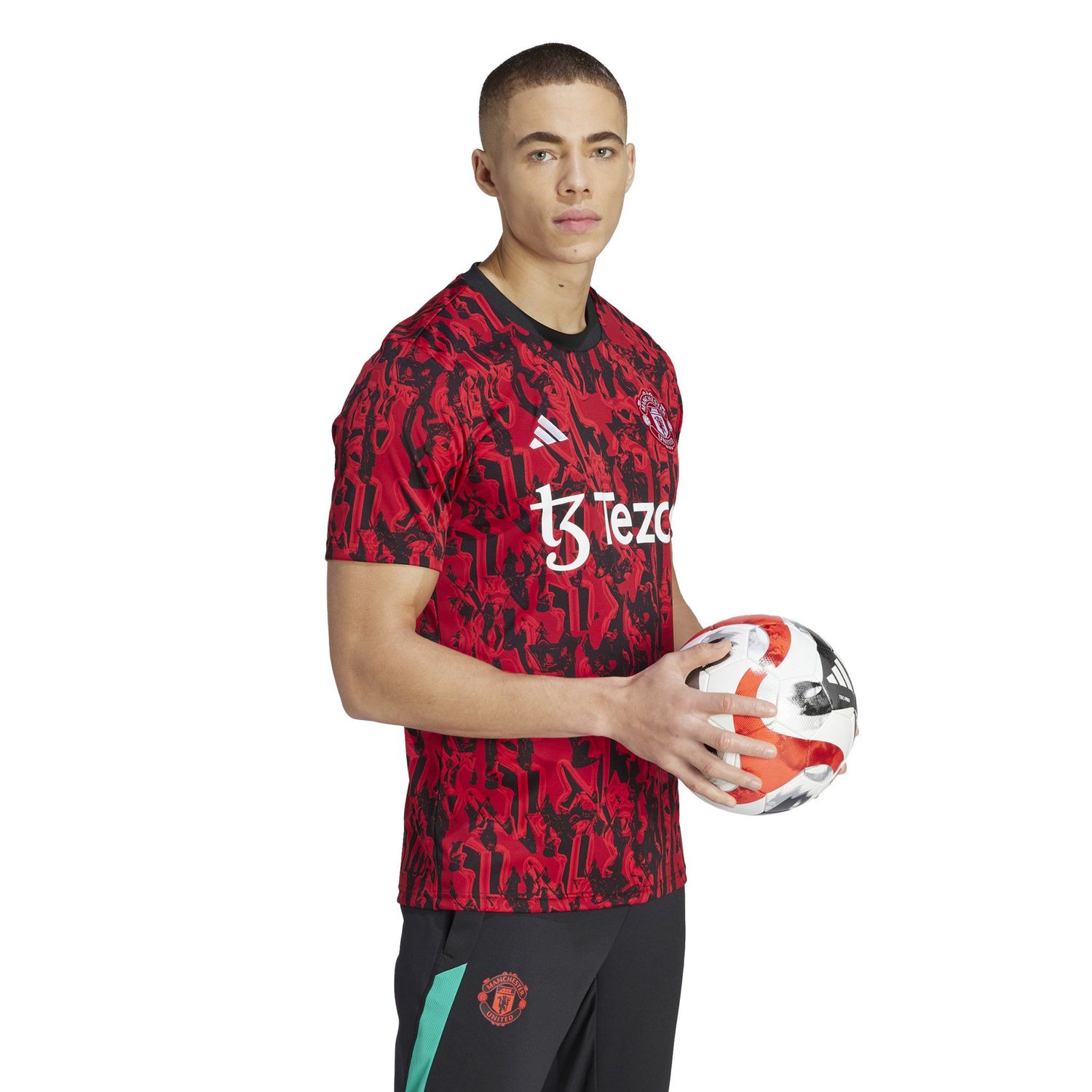 MANCHESTER UNITED 23/24 PREMATCH JERSEY (RED/BLACK)