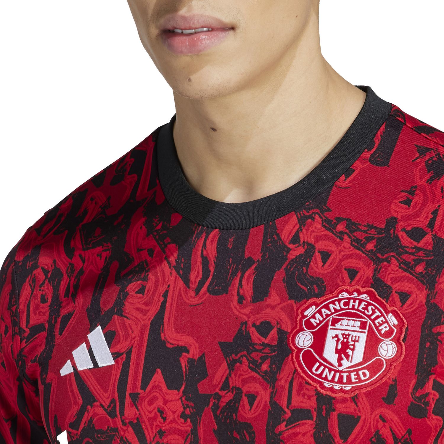 MANCHESTER UNITED 23/24 PREMATCH JERSEY (RED/BLACK)