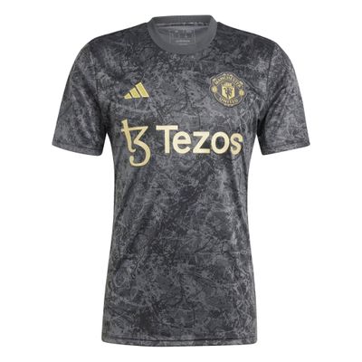 MANCHESTER UNITED 23/24 STONE ROSES PREMATCH JERSEY (BLACK/GOLD)