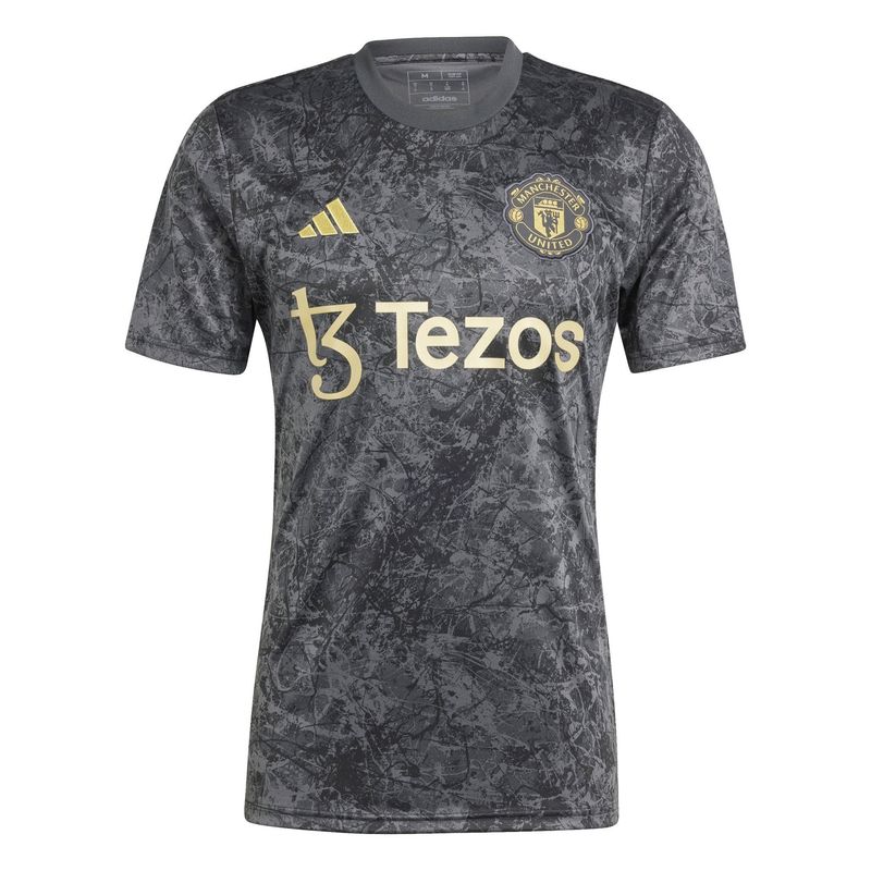 MANCHESTER UNITED 23/24 STONE ROSES PREMATCH JERSEY (BLACK/GOLD)