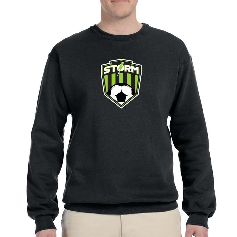 MILAN STORM: NUBLEND FLEECE CREW (BLACK)