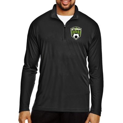 MILAN STORM: ZONE PERFORMANCE 1/4 ZIP TOP (BLACK)