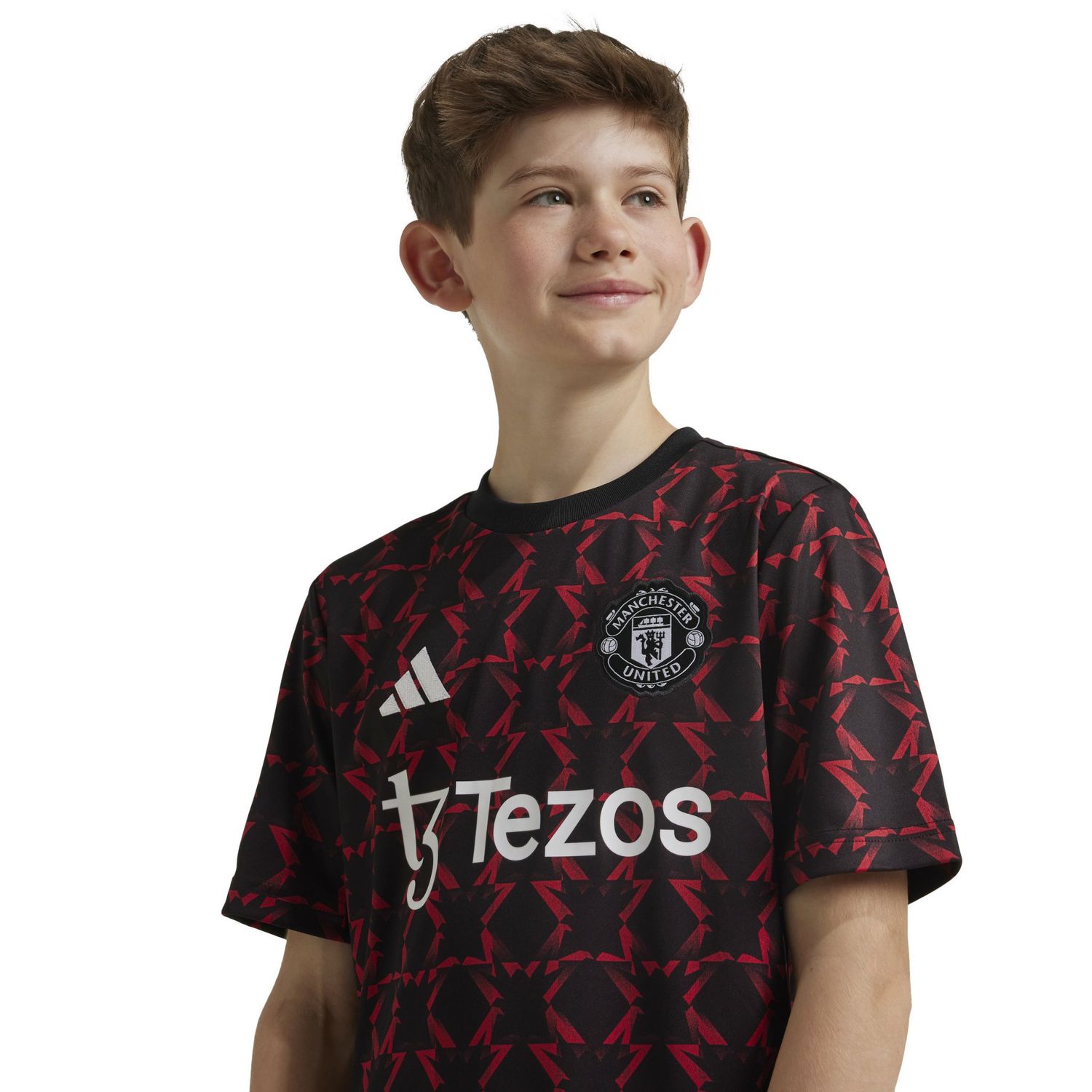 MANCHESTER UNITED 24/25 PREMATCH JERSEY YOUTH (BLACK/RED)
