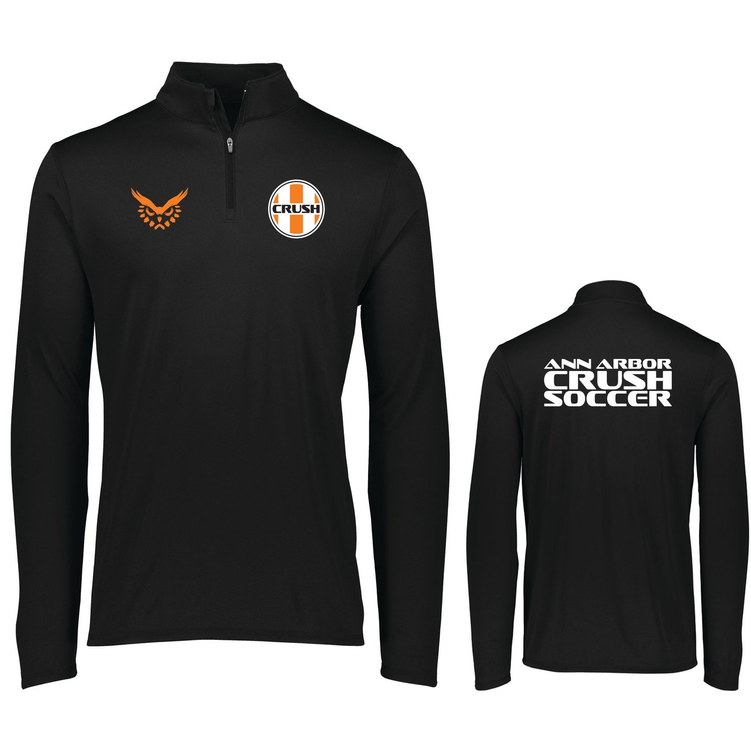 ATTAIN 1/4 ZIP TOP (CRUSH) (BLACK)