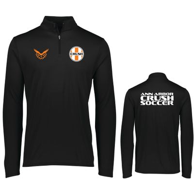 ATTAIN 1/4 ZIP TOP (CRUSH) (BLACK)