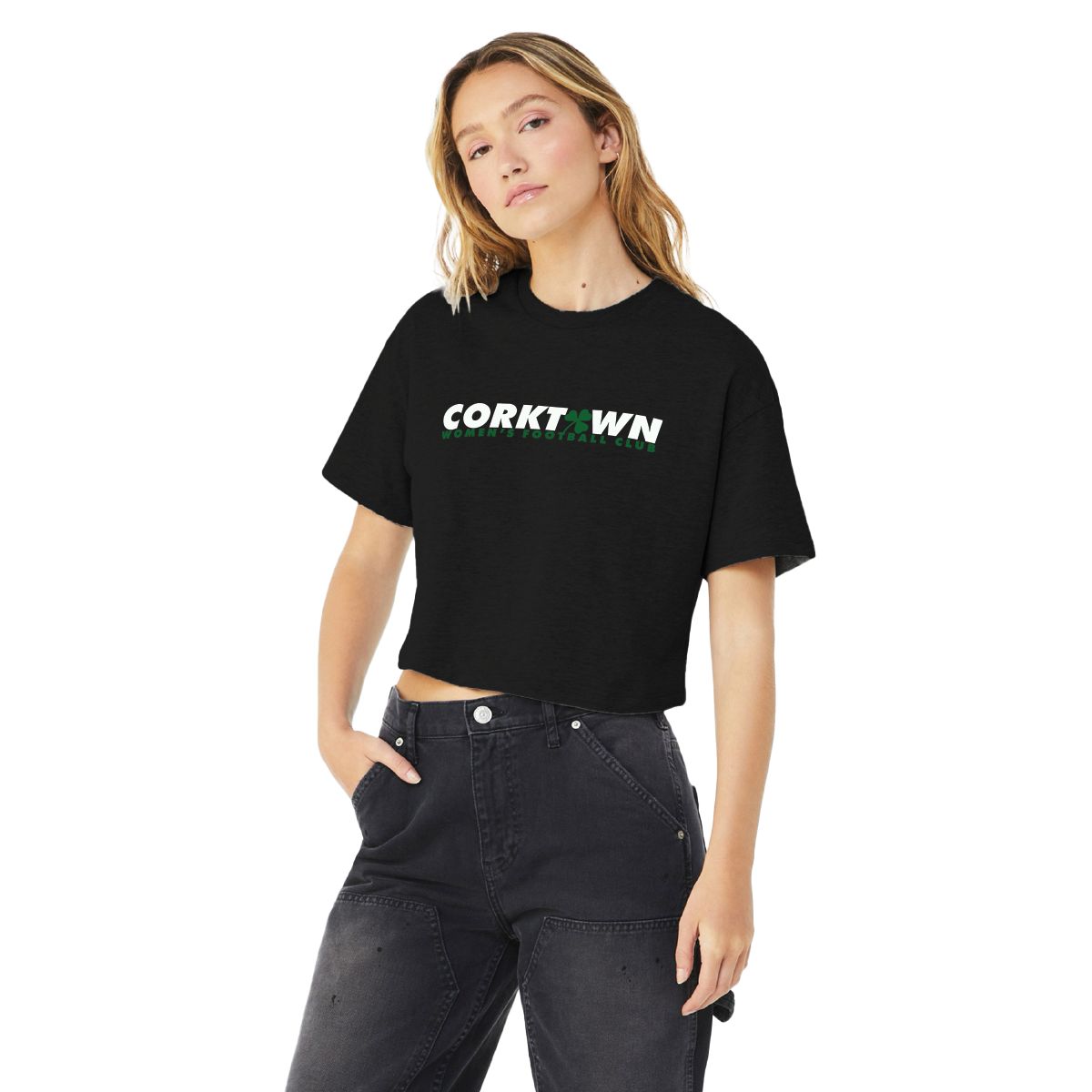 CORKTOWN WFC 25: CROP TEE (BLACK)
