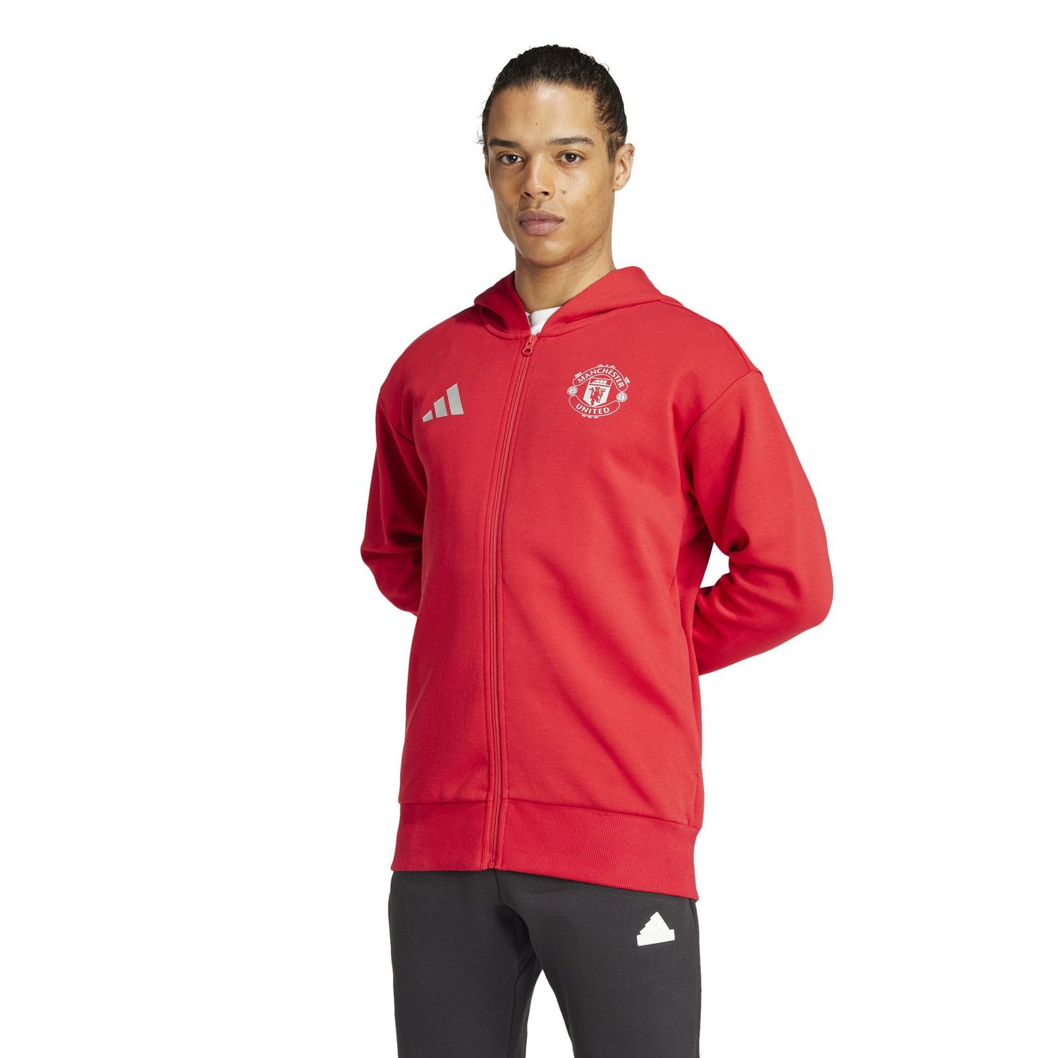 MANCHESTER UNITED 24/25 ANTHEM HOODED JACKET (RED)