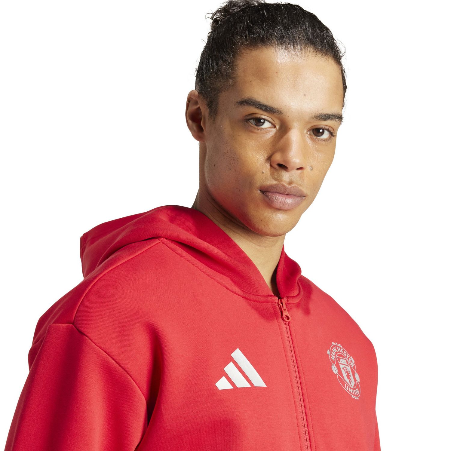 MANCHESTER UNITED 24/25 ANTHEM HOODED JACKET (RED)