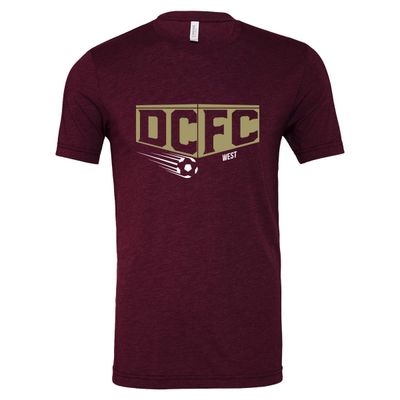 DCFC UNISEX TRIBLEND TEE (SOLID MAROON)