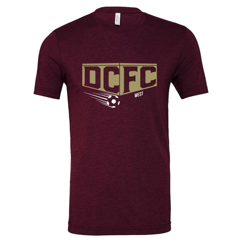 DCFC UNISEX TRIBLEND TEE (SOLID MAROON)