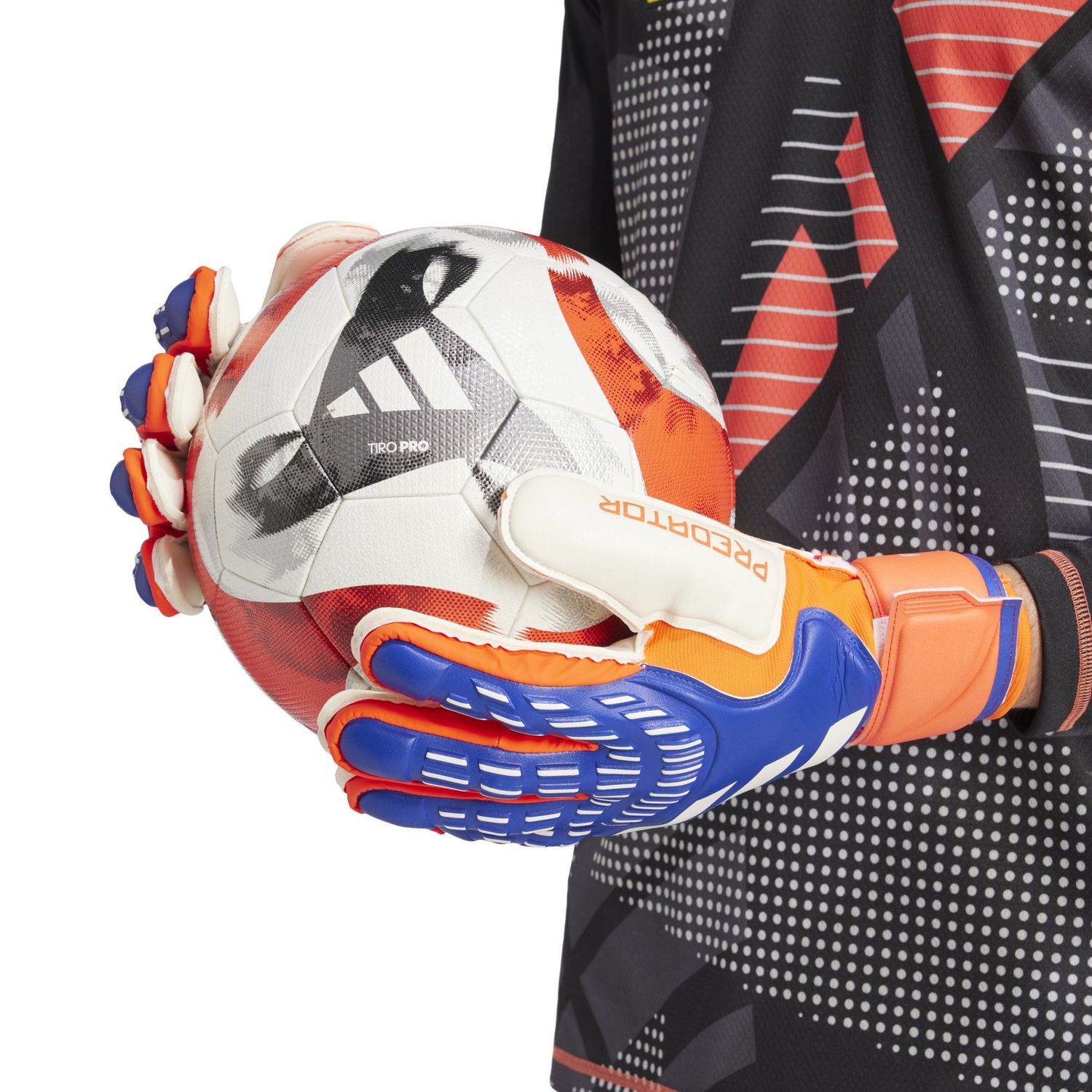 PREDATOR MATCH FINGERSAVE GLOVES (BLUE/ORANGE)