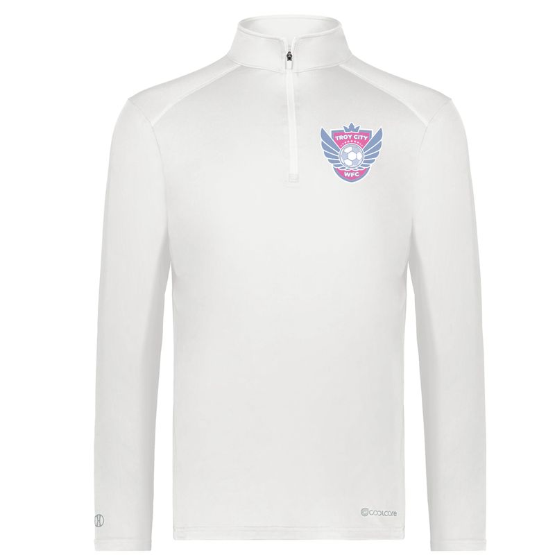 TROY CITY WFC: HOLLOWAY 1/4 ZIP (WHITE)
