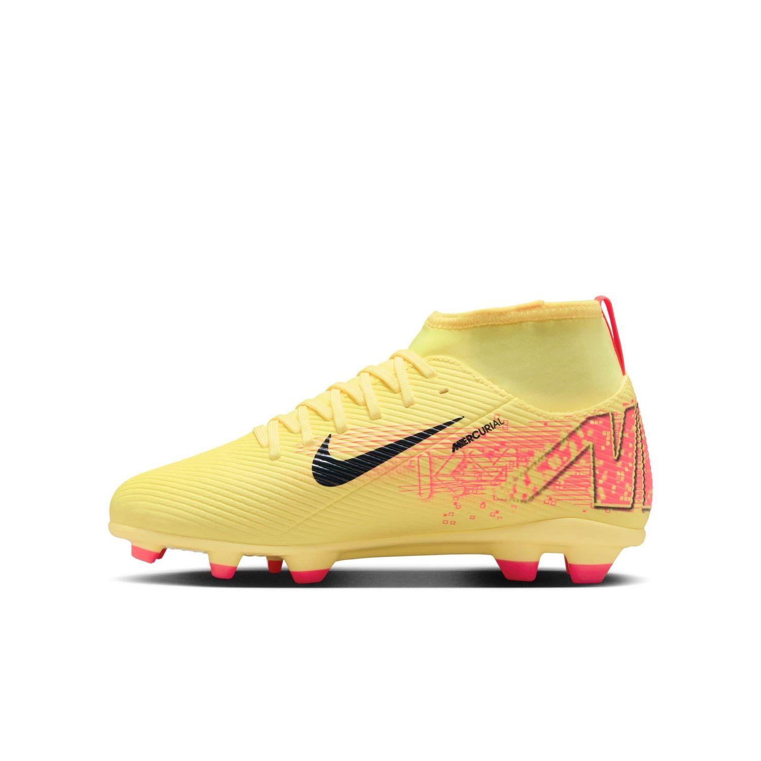 MERCURIAL SUPERFLY 10 CLUB KM FG/MG JR (YELLOW/PINK)