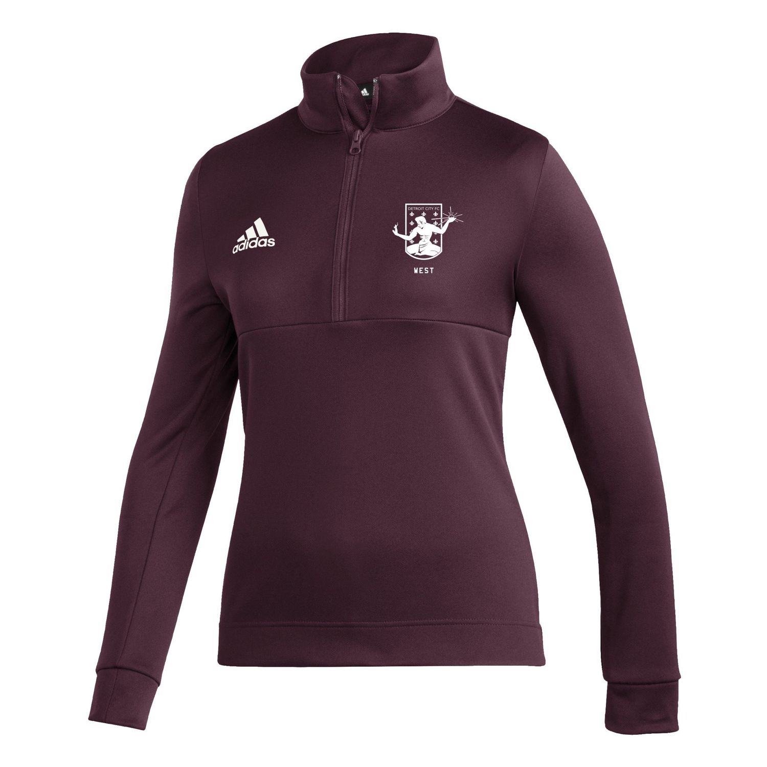 DCFC TEAM ISSUE 1/4 ZIP WOMEN (MAROON)
