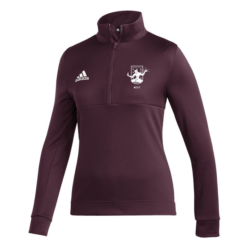 DCFC TEAM ISSUE 1/4 ZIP WOMEN (MAROON)
