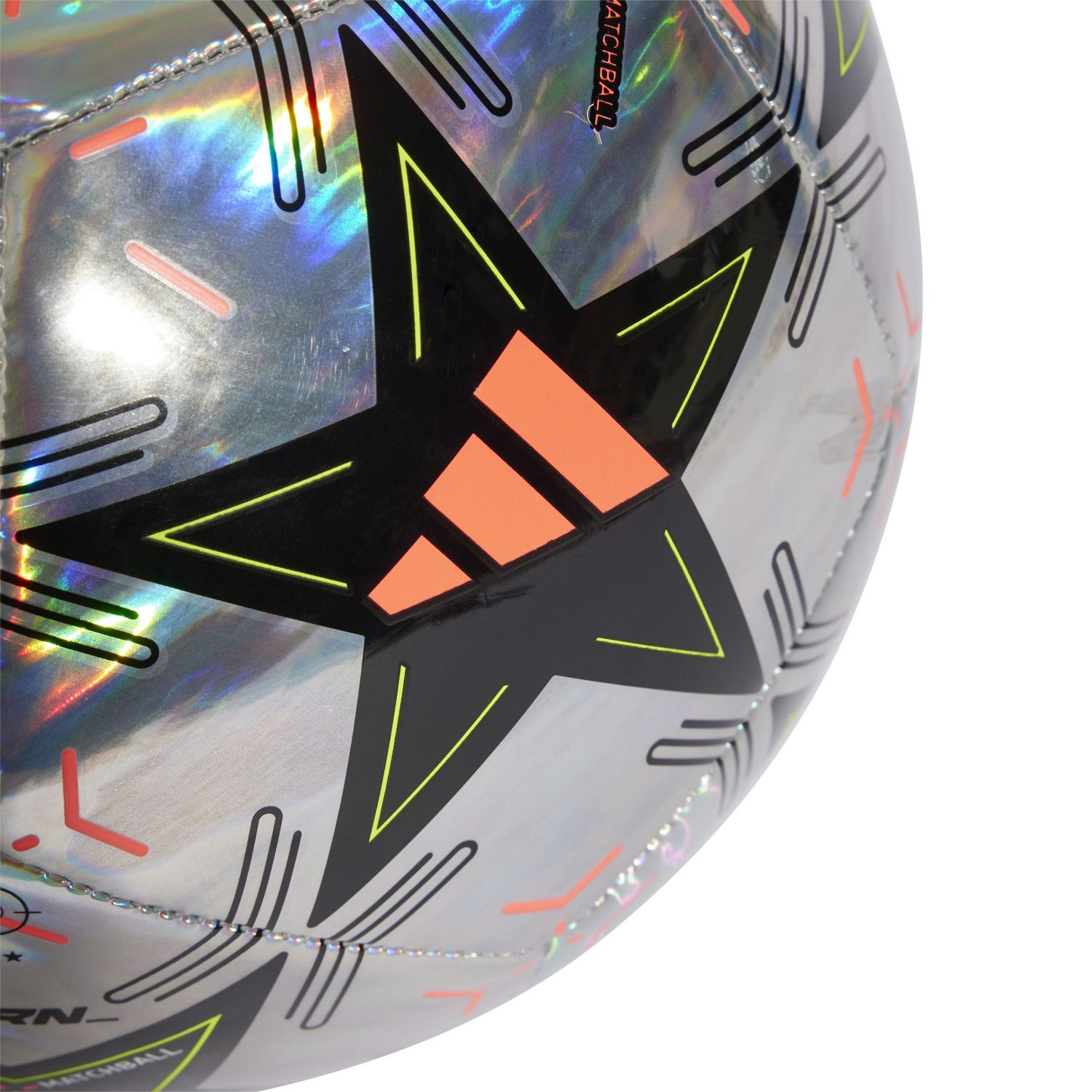 UCL 24/25 TRAINING FOIL BALL (SILVER/BLACK)