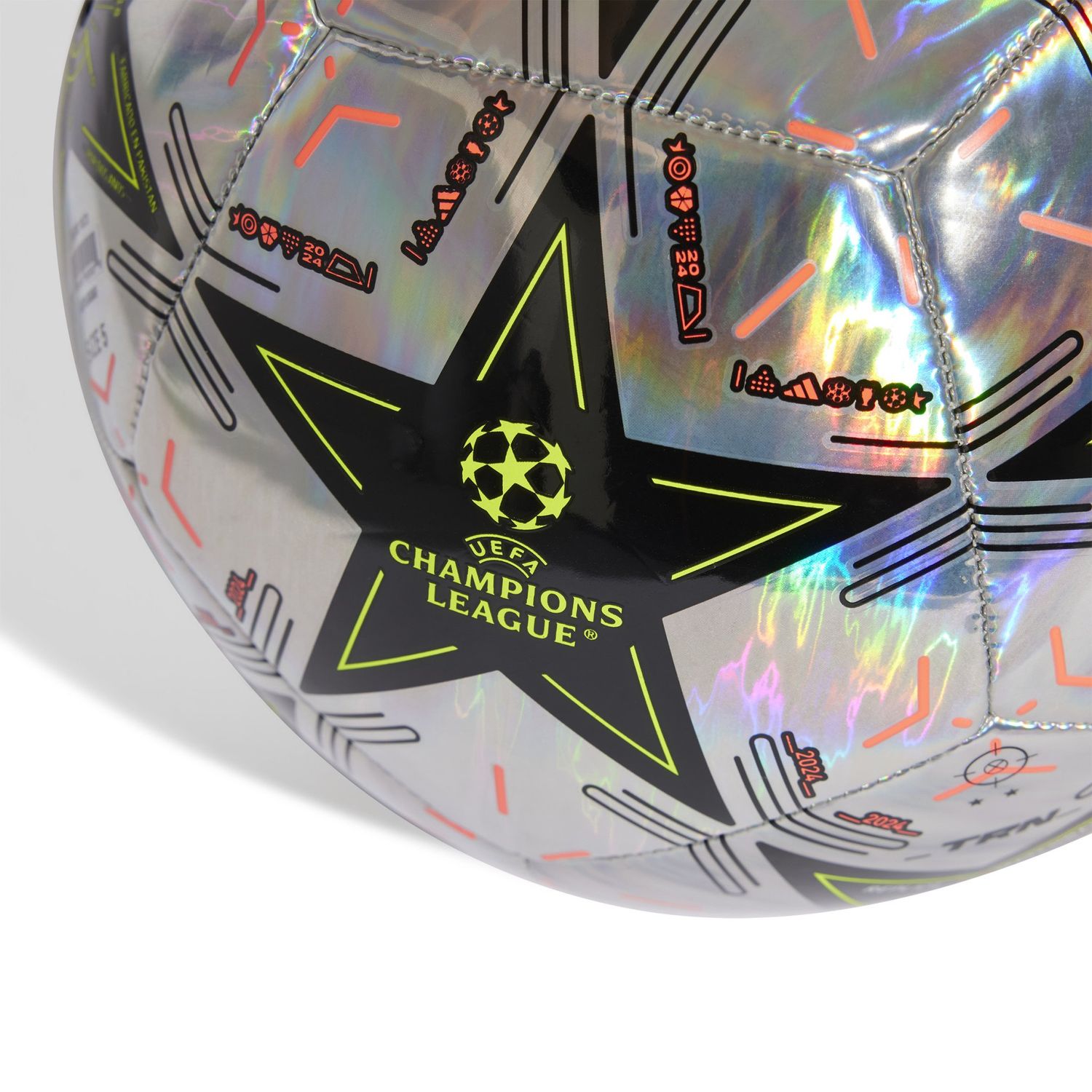 UCL 24/25 TRAINING FOIL BALL (SILVER/BLACK)