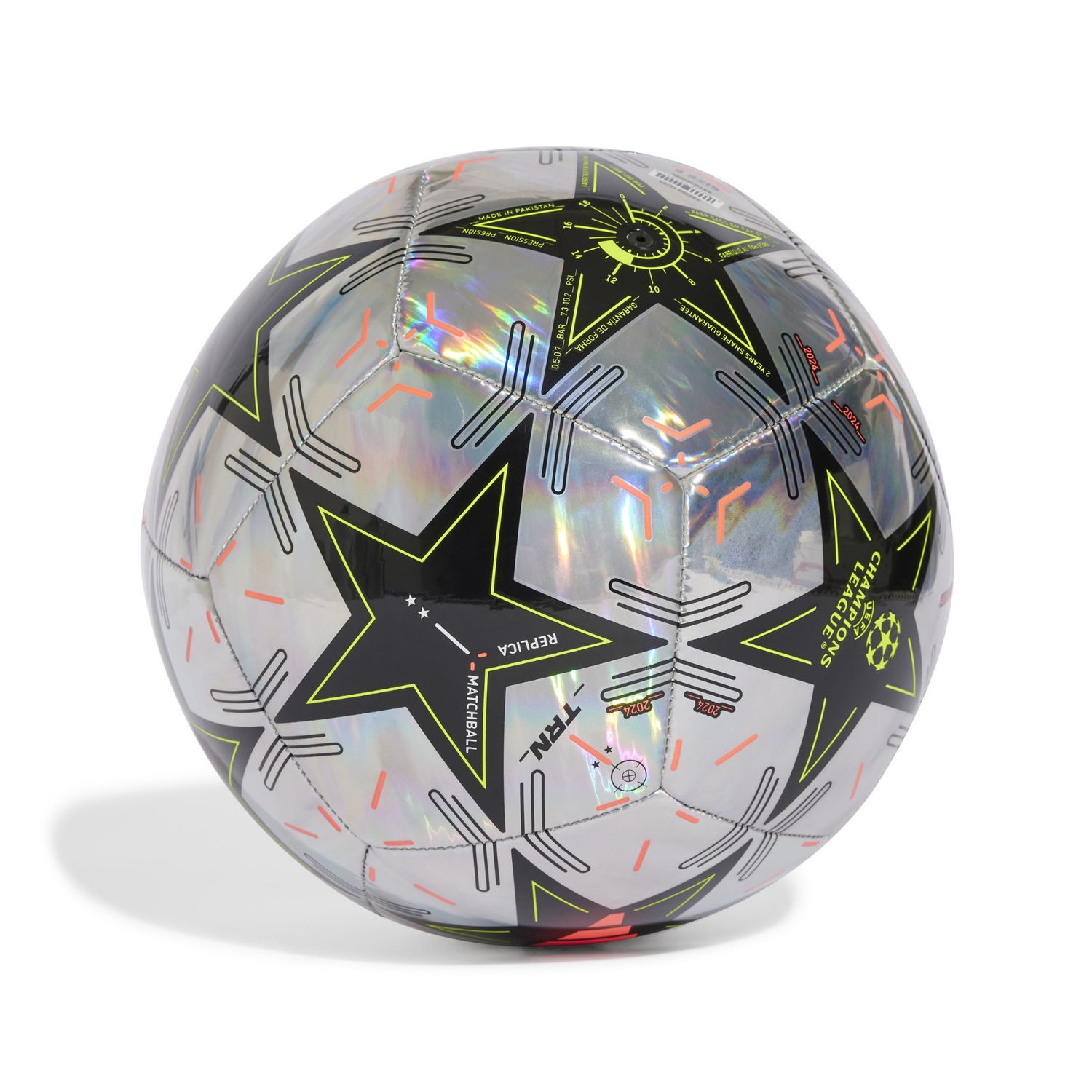 UCL 24/25 TRAINING FOIL BALL (SILVER/BLACK)