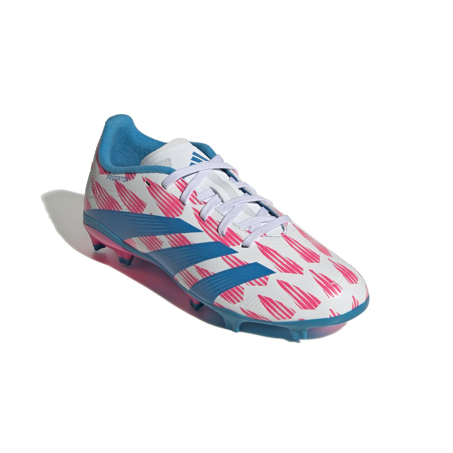 PREDATOR LEAGUE FG JR (WHITE/PINK/BLUE)