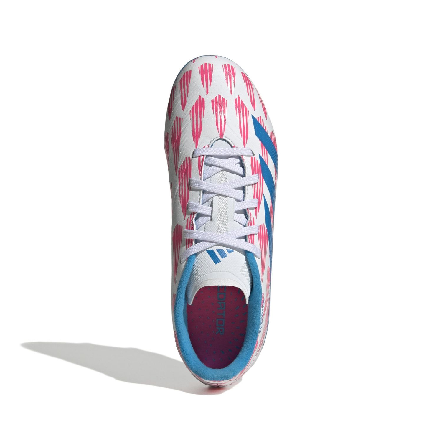 PREDATOR LEAGUE FG JR (WHITE/PINK/BLUE)