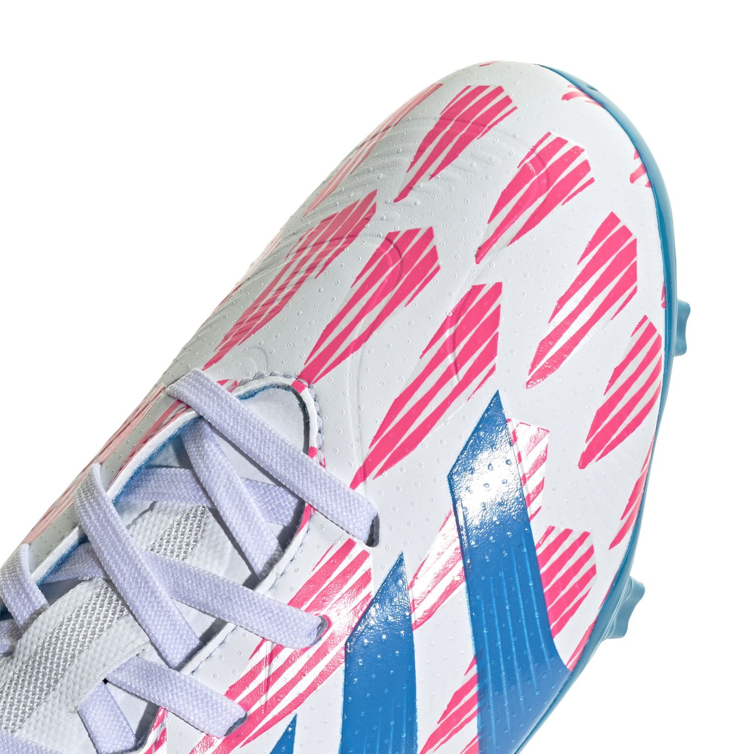 PREDATOR LEAGUE FG JR (WHITE/PINK/BLUE)