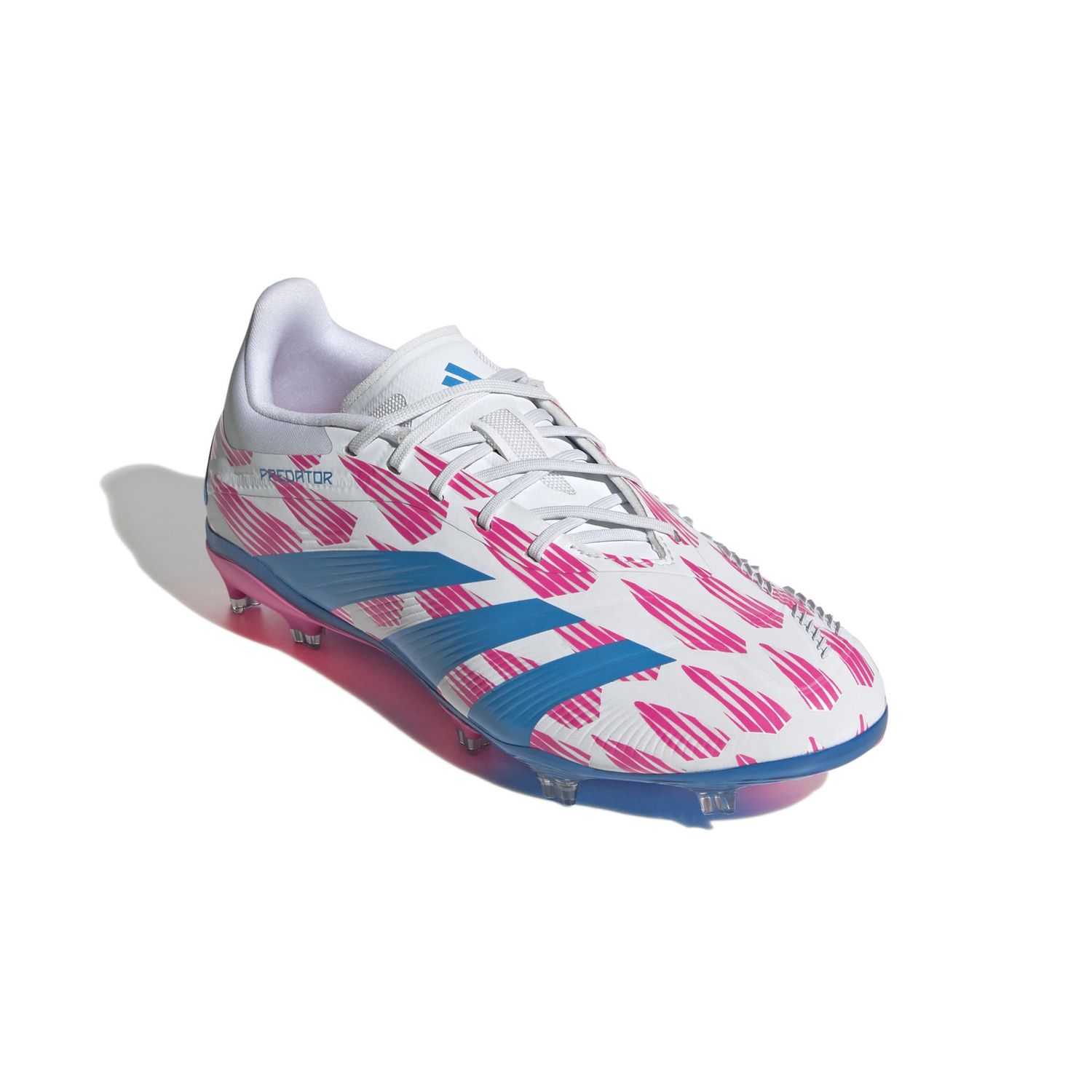 PREDATOR ELITE FG JR (WHITE/PINK/BLUE)