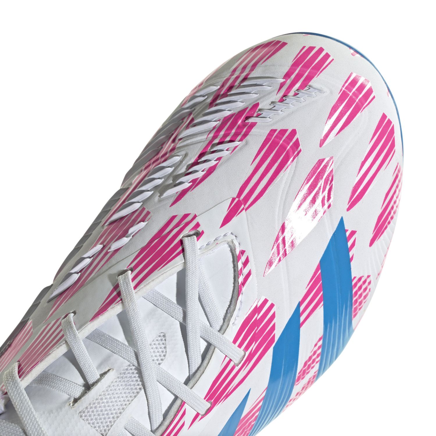 PREDATOR ELITE FG JR (WHITE/PINK/BLUE)