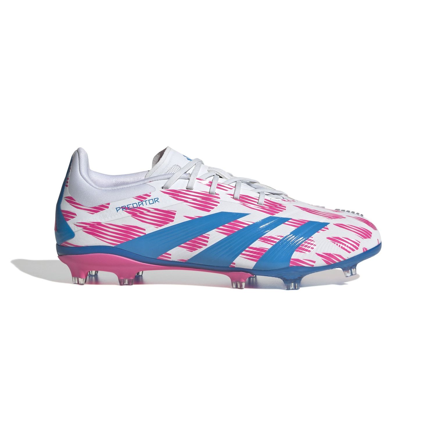 PREDATOR ELITE FG JR (WHITE/PINK/BLUE)