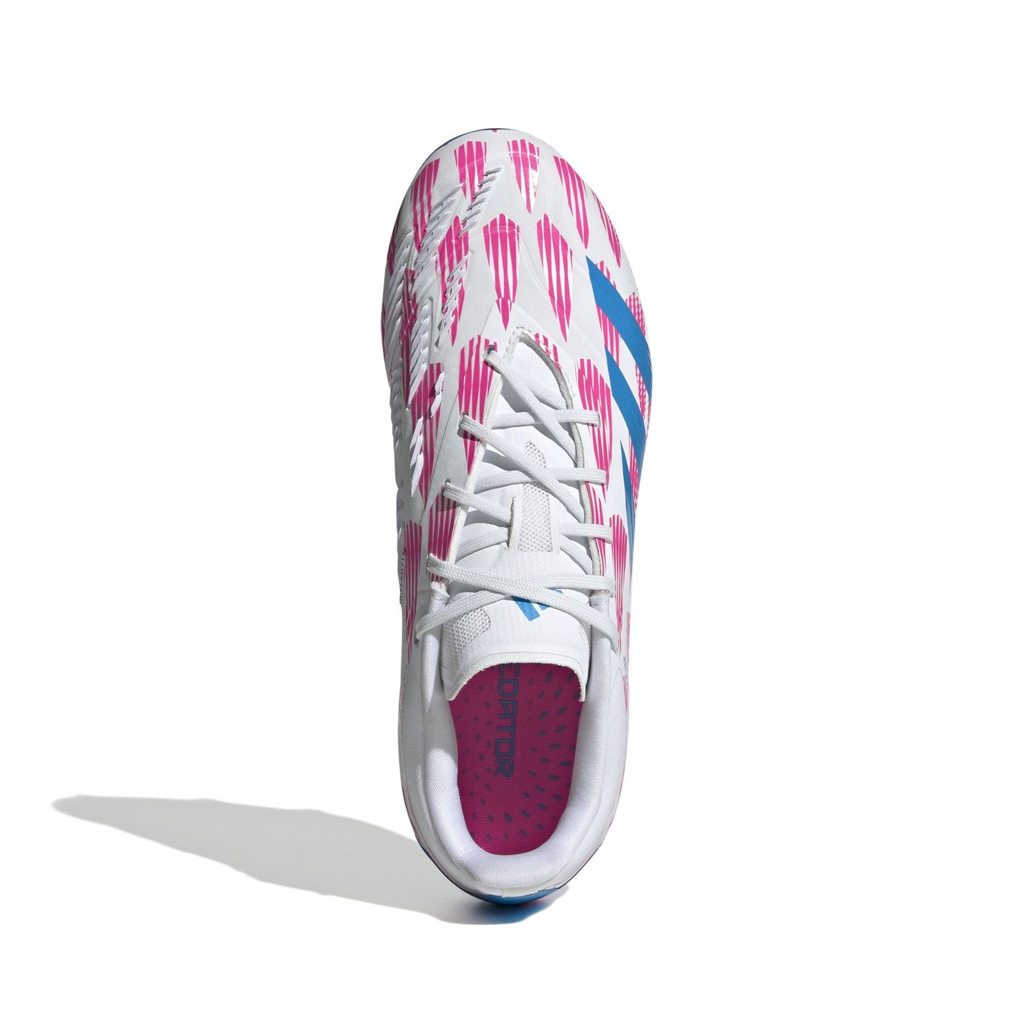 PREDATOR ELITE FG JR (WHITE/PINK/BLUE)