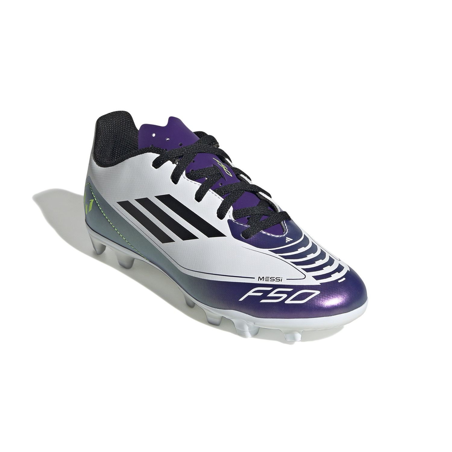 F50 CLUB MESSI FxG JR (WHITE/PURPLE)