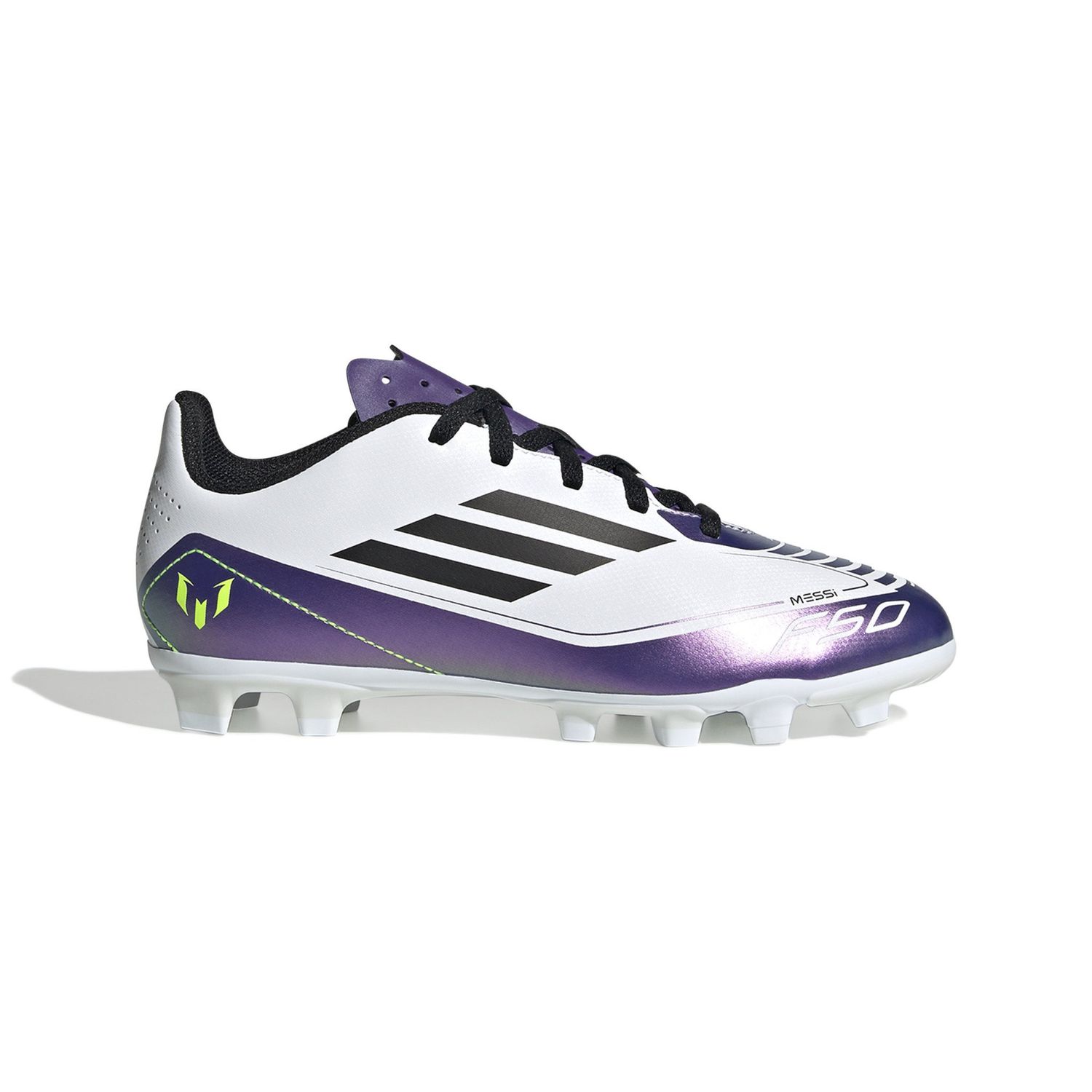 F50 CLUB MESSI FxG JR (WHITE/PURPLE)