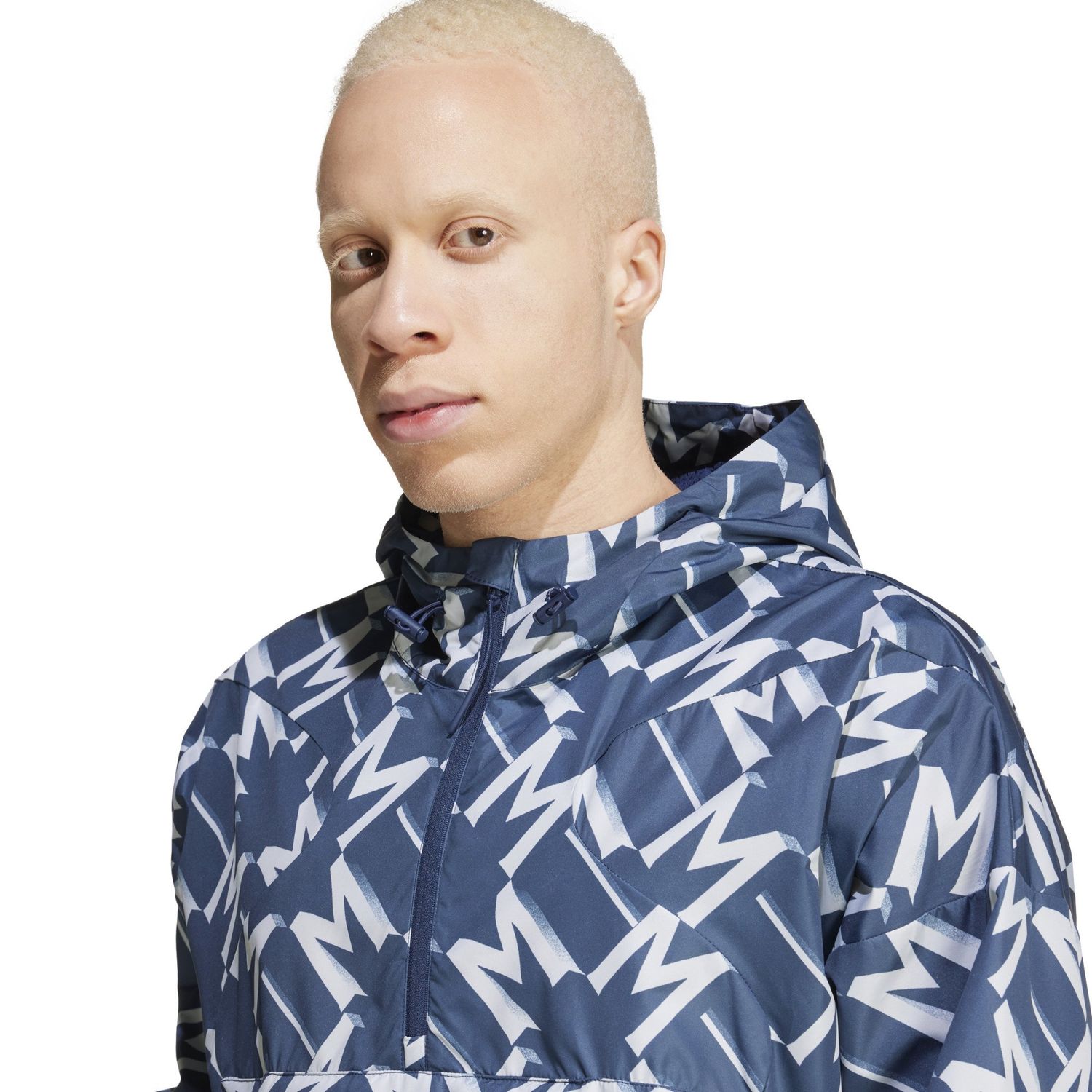 MANCHESTER UNITED 24/25 1/2 ZIP WINDBREAKER (NAVY/GRAY)