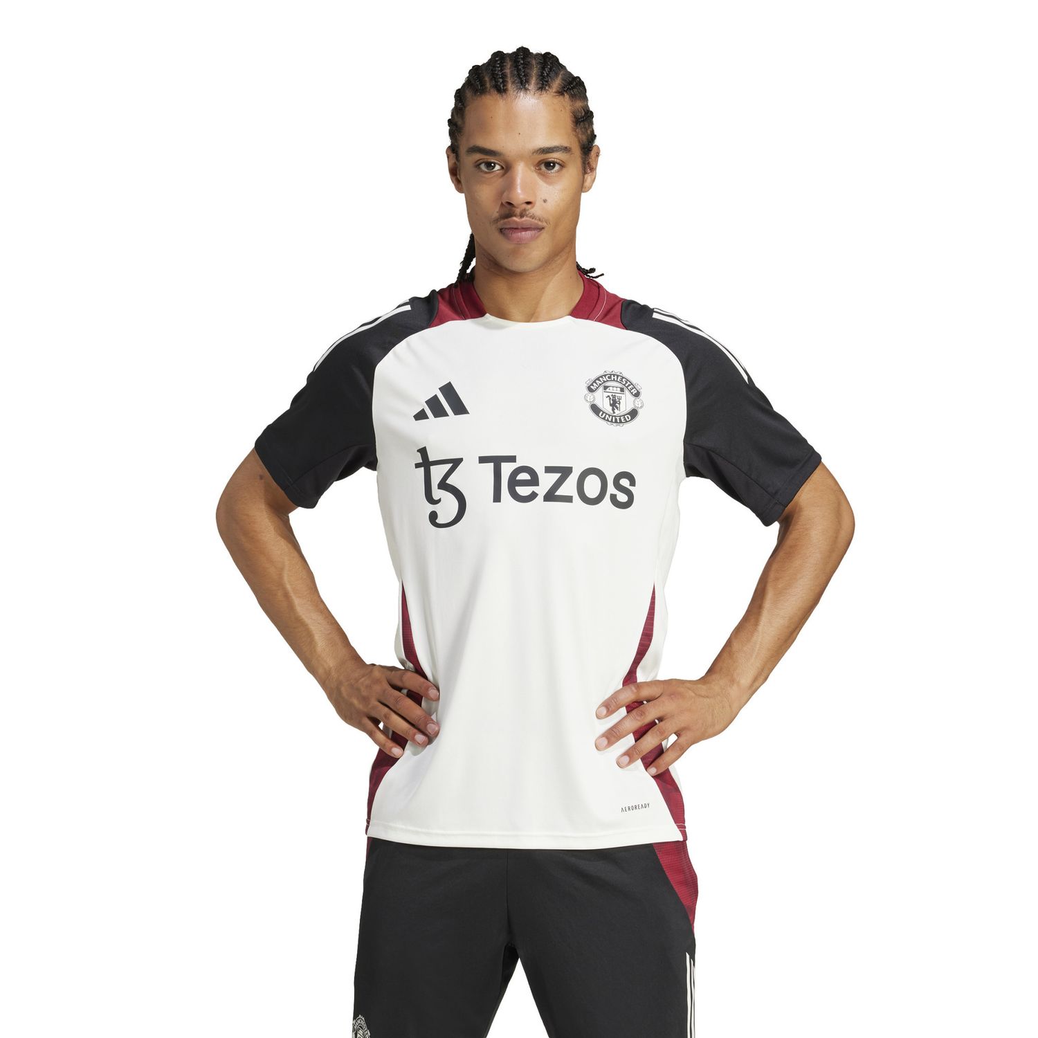 MANCHESTER UNITED 24/25 TRAINING JERSEY (WHITE/BLACK)