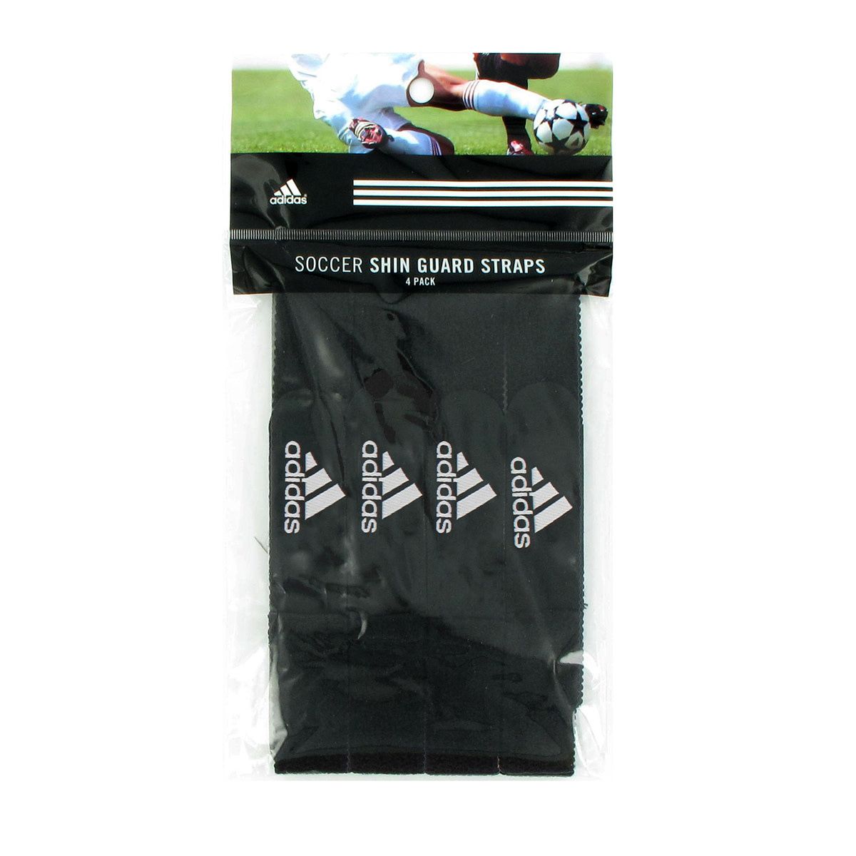 SHIN GUARD STRAPS 4 PACK (BLACK)