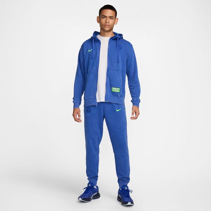 FC BARCELONA 24/25 CLUB FRENCH TERRY FULL-ZIP HOODIE (BLUE)