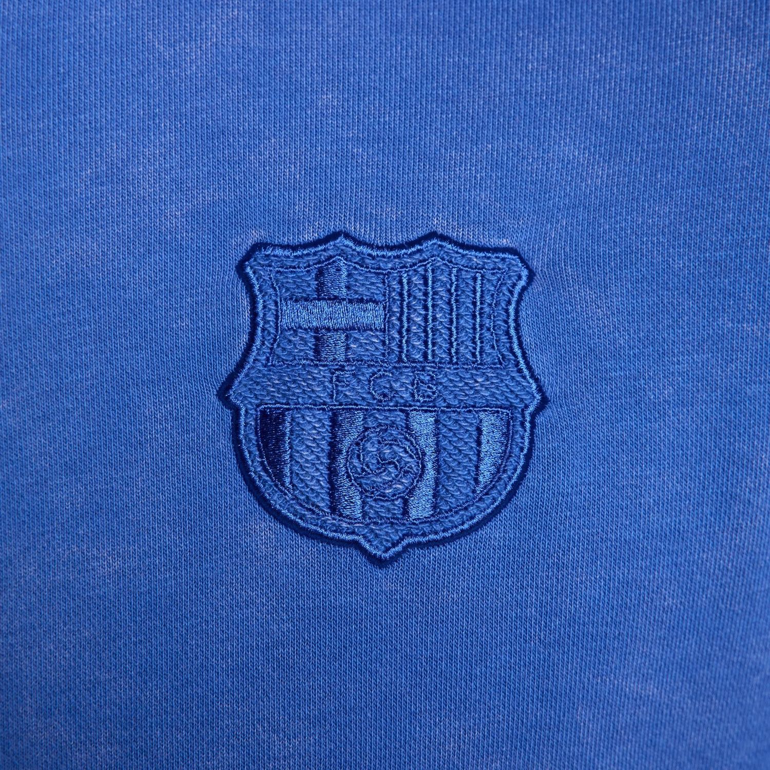 FC BARCELONA 24/25 CLUB FRENCH TERRY FULL-ZIP HOODIE (BLUE)