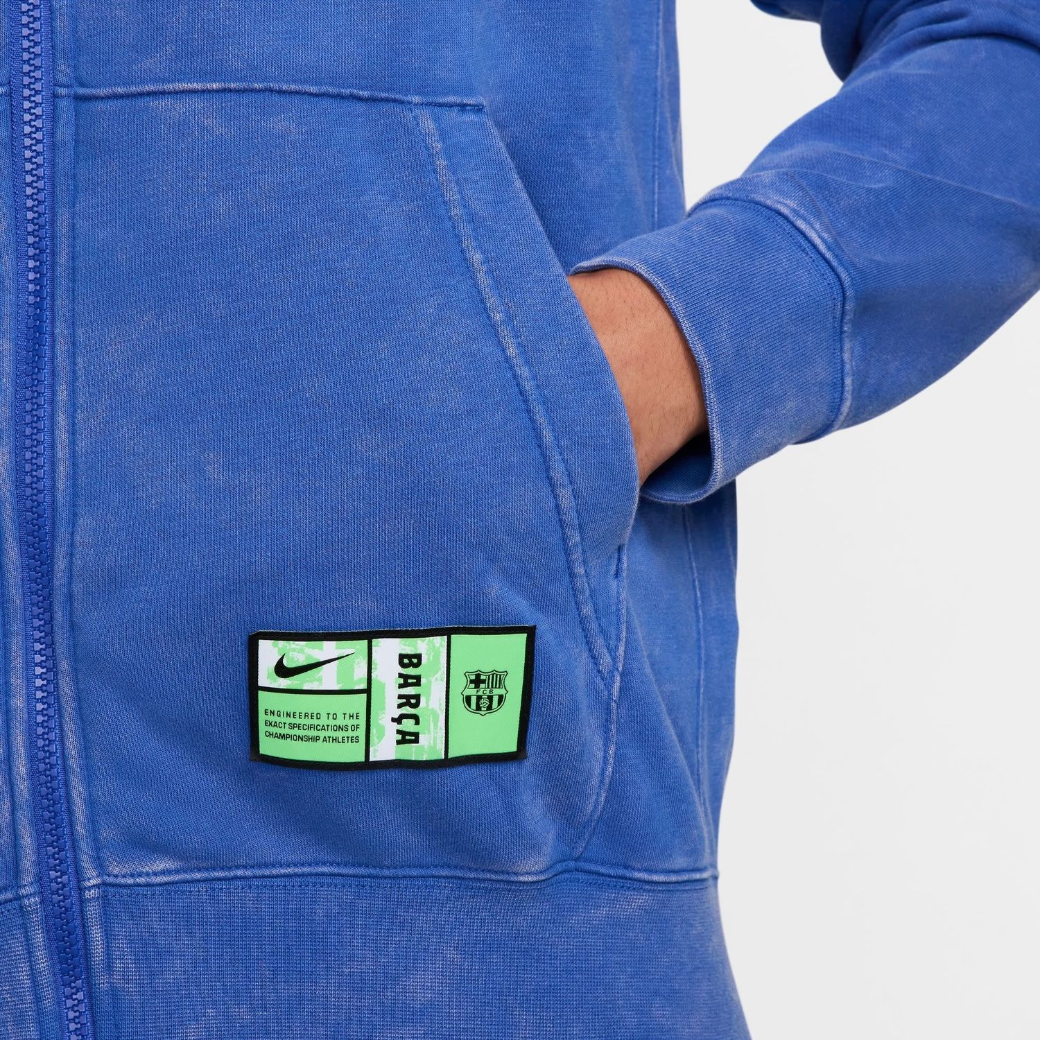 FC BARCELONA 24/25 CLUB FRENCH TERRY FULL-ZIP HOODIE (BLUE)