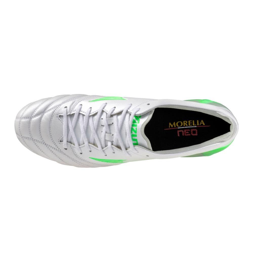 MORELIA NEO IV ELITE KL FG (WHITE/NEON GREEN)