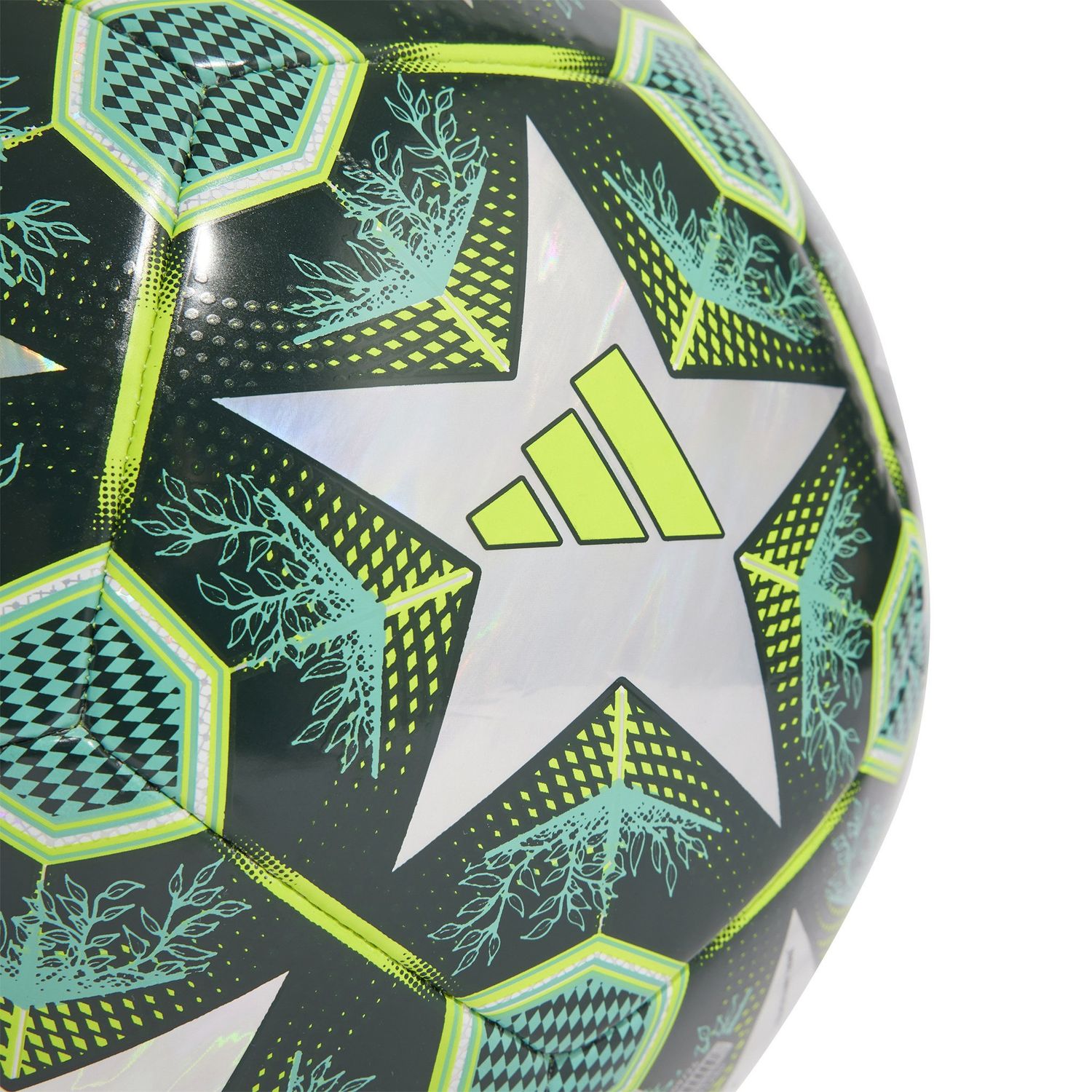 UCL 24/25 TRAINING FOIL BALL (GREEN/SILVER)