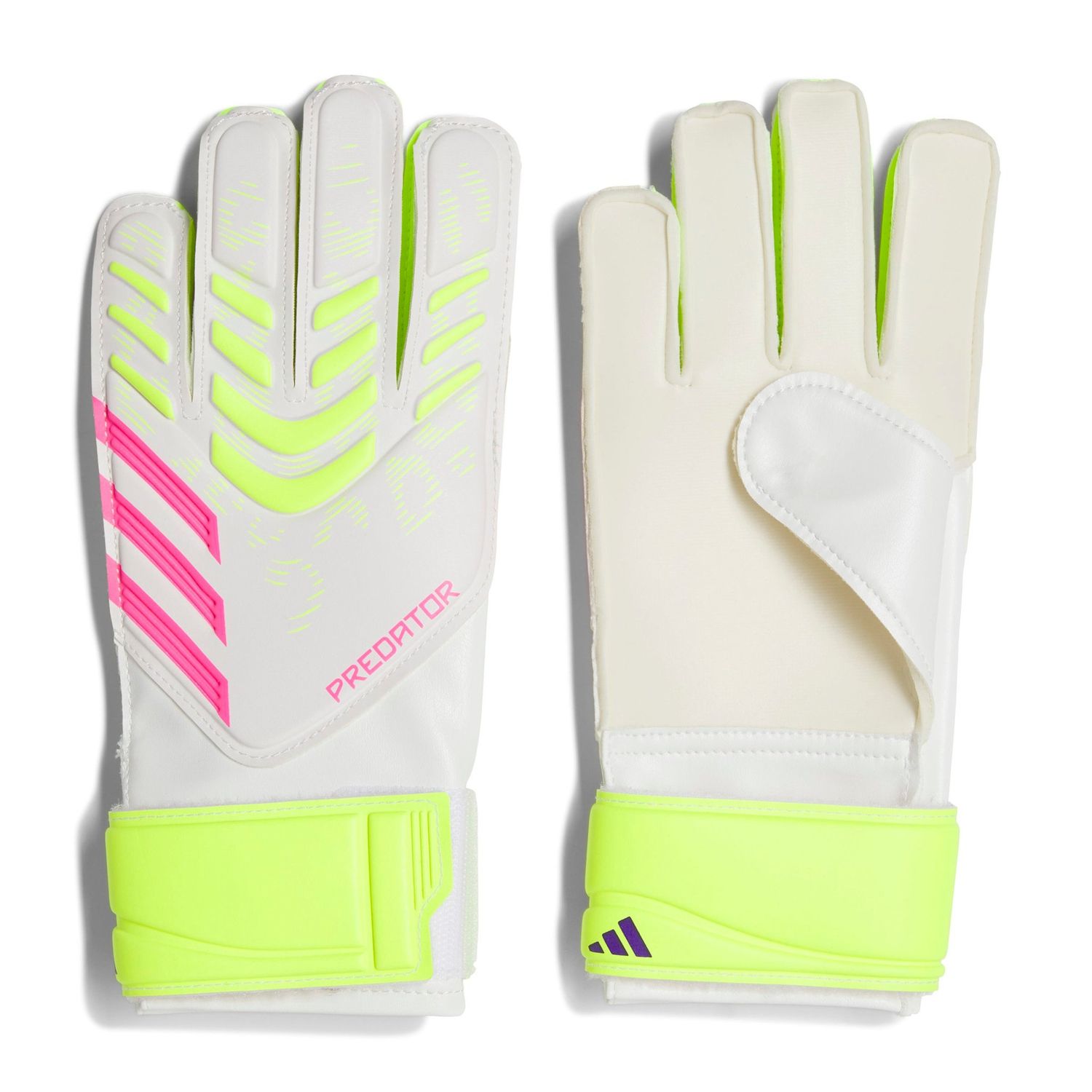 PREDATOR TRAINING GK GLOVES JR (WHITE/VOLT/PINK)