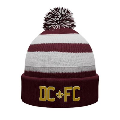 DCFC POM BEANIE (MAROON/WHITE)