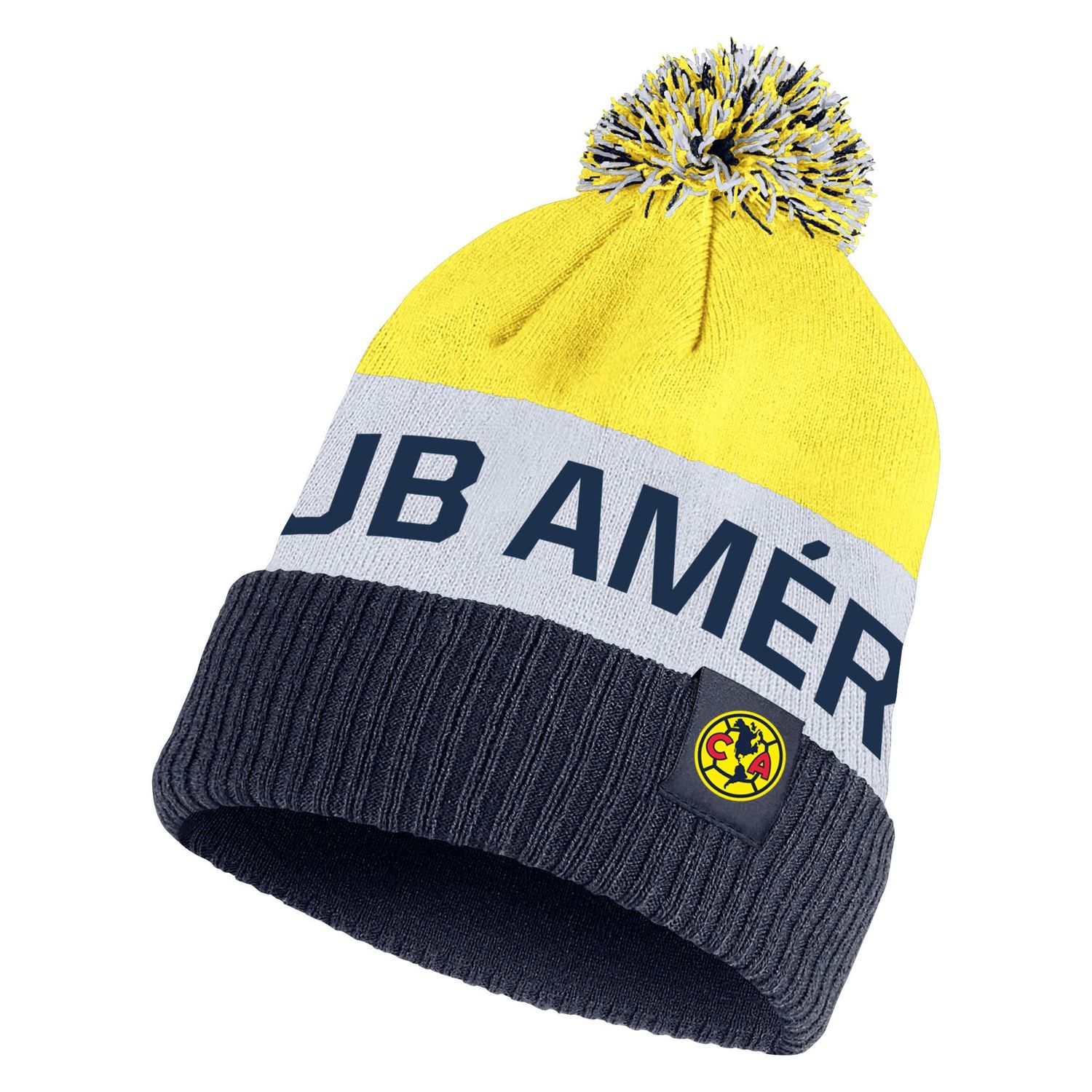 CLUB AMERICA 22/23 CLASSIC STRIPED BEANIE (YELLOW/NAVY)