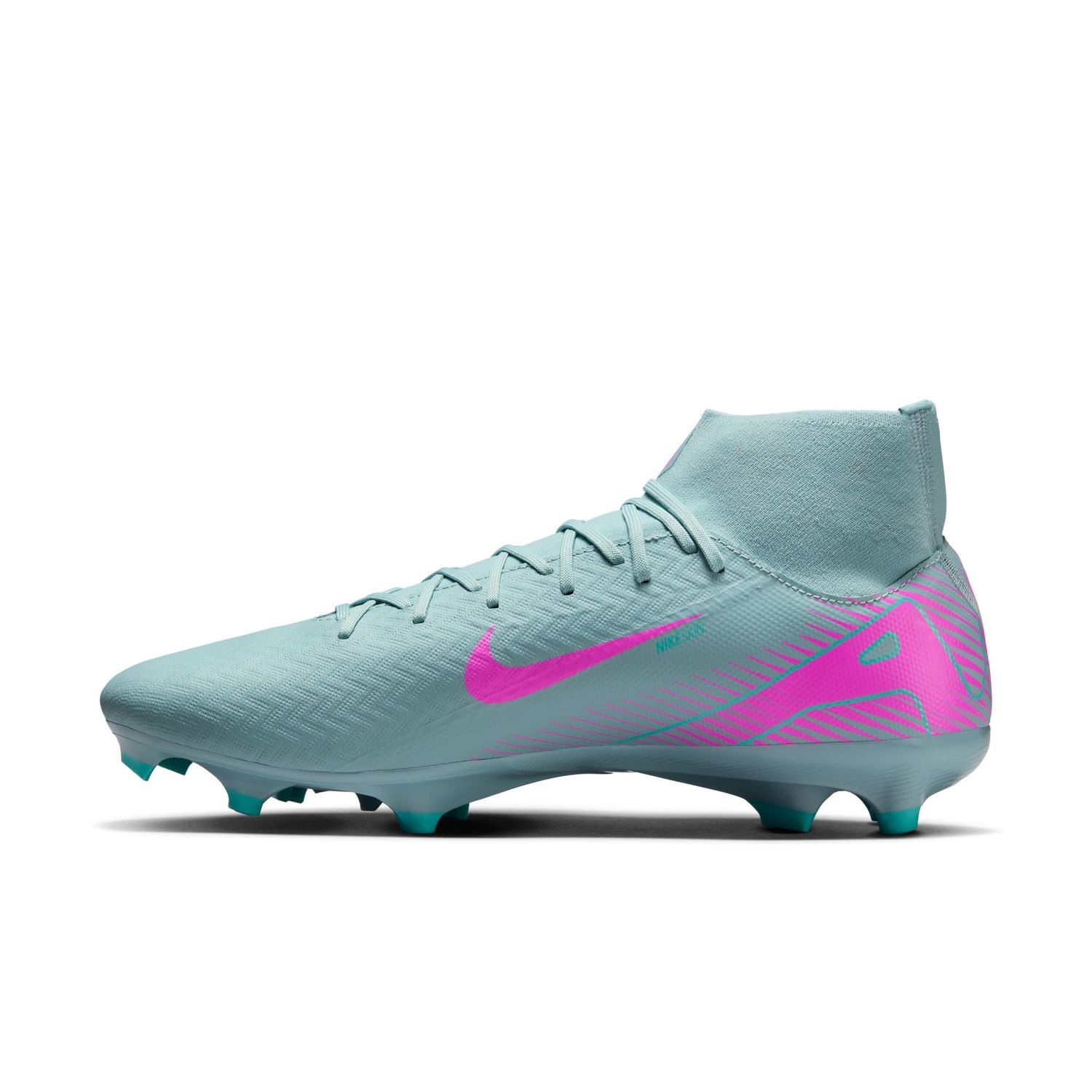 ZOOM MERCURIAL SUPERFLY 10 ACADEMY FG/MG (GRAY/PINK)