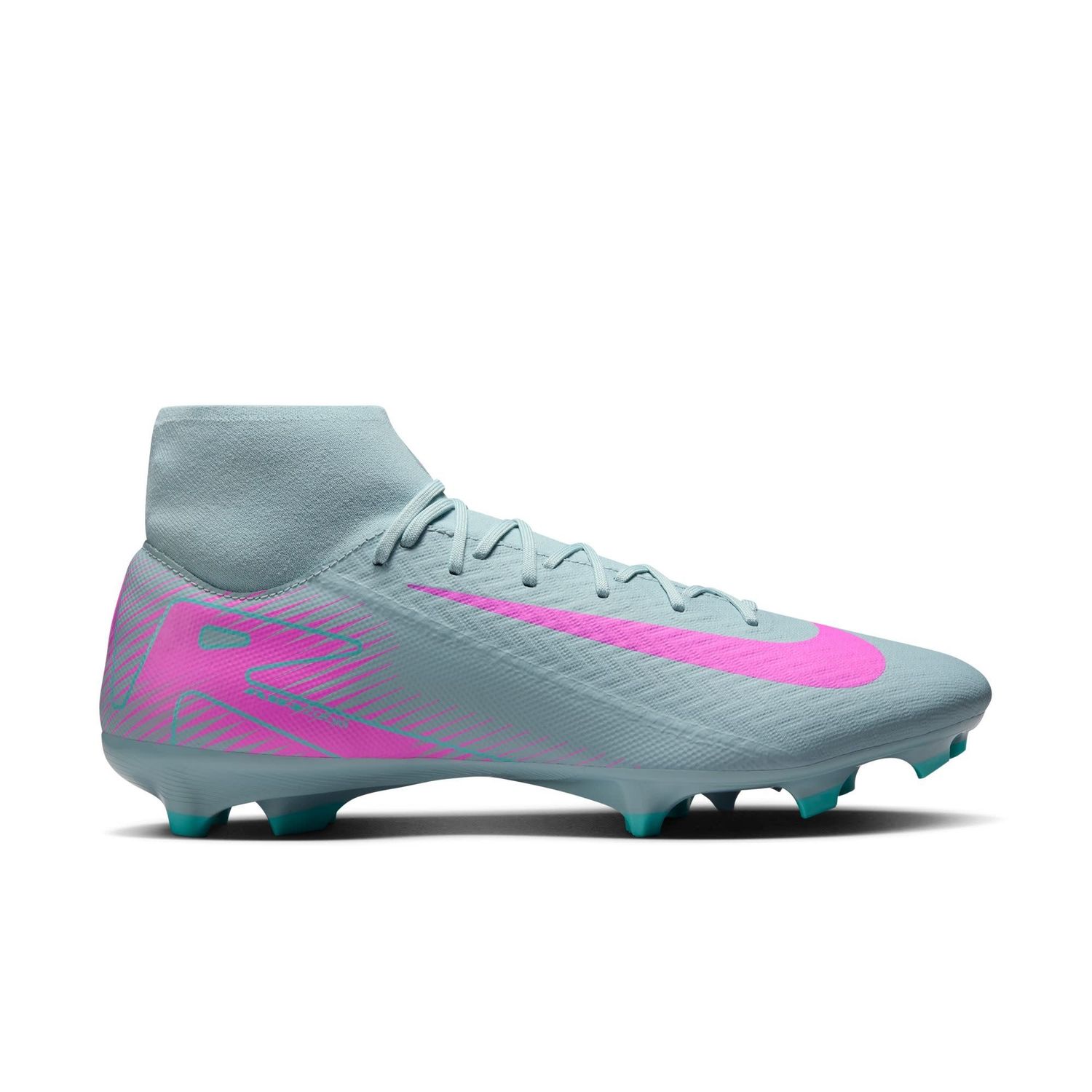 ZOOM MERCURIAL SUPERFLY 10 ACADEMY FG/MG (GRAY/PINK)