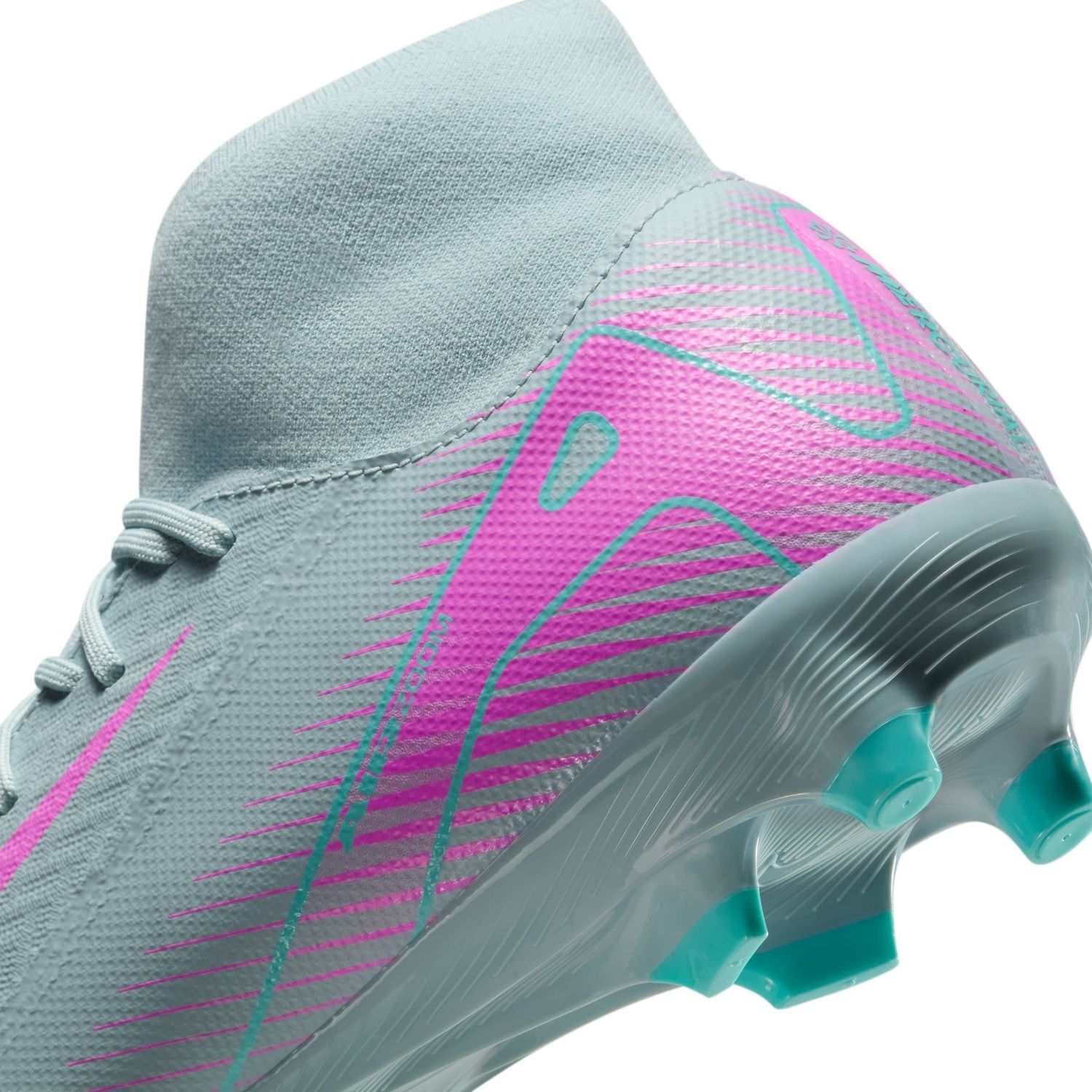 ZOOM MERCURIAL SUPERFLY 10 ACADEMY FG/MG (GRAY/PINK)