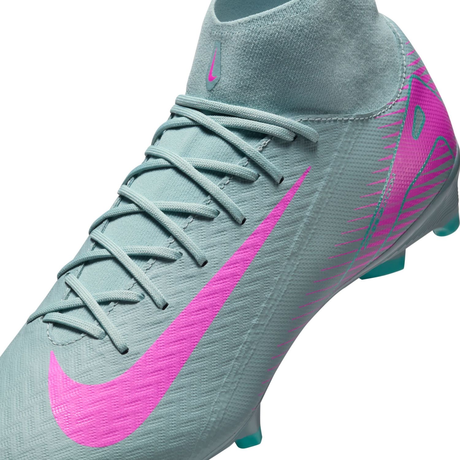 ZOOM MERCURIAL SUPERFLY 10 ACADEMY FG/MG (GRAY/PINK)