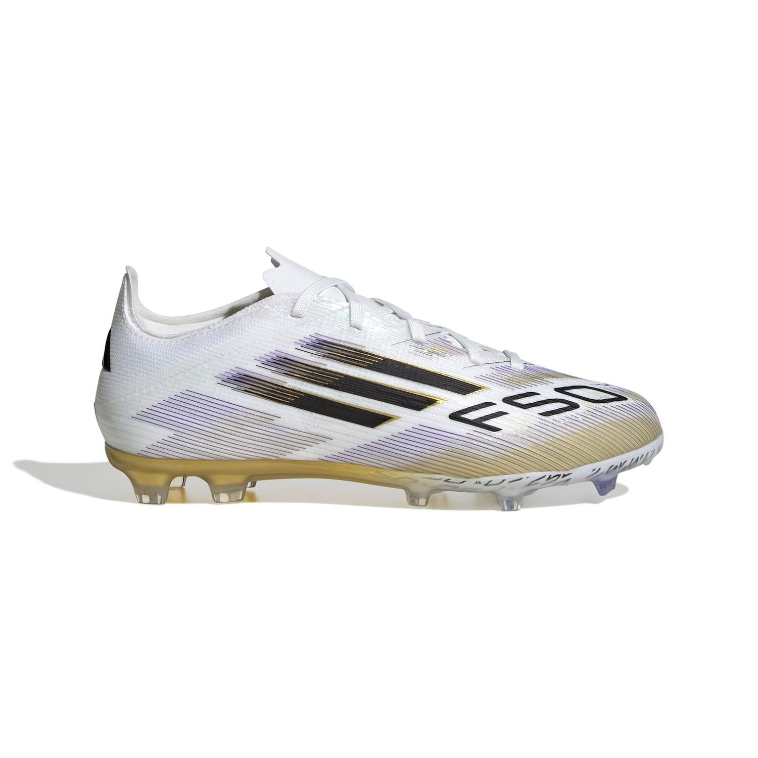 F50 ELITE FG JR (WHITE/BLACK/GOLD)