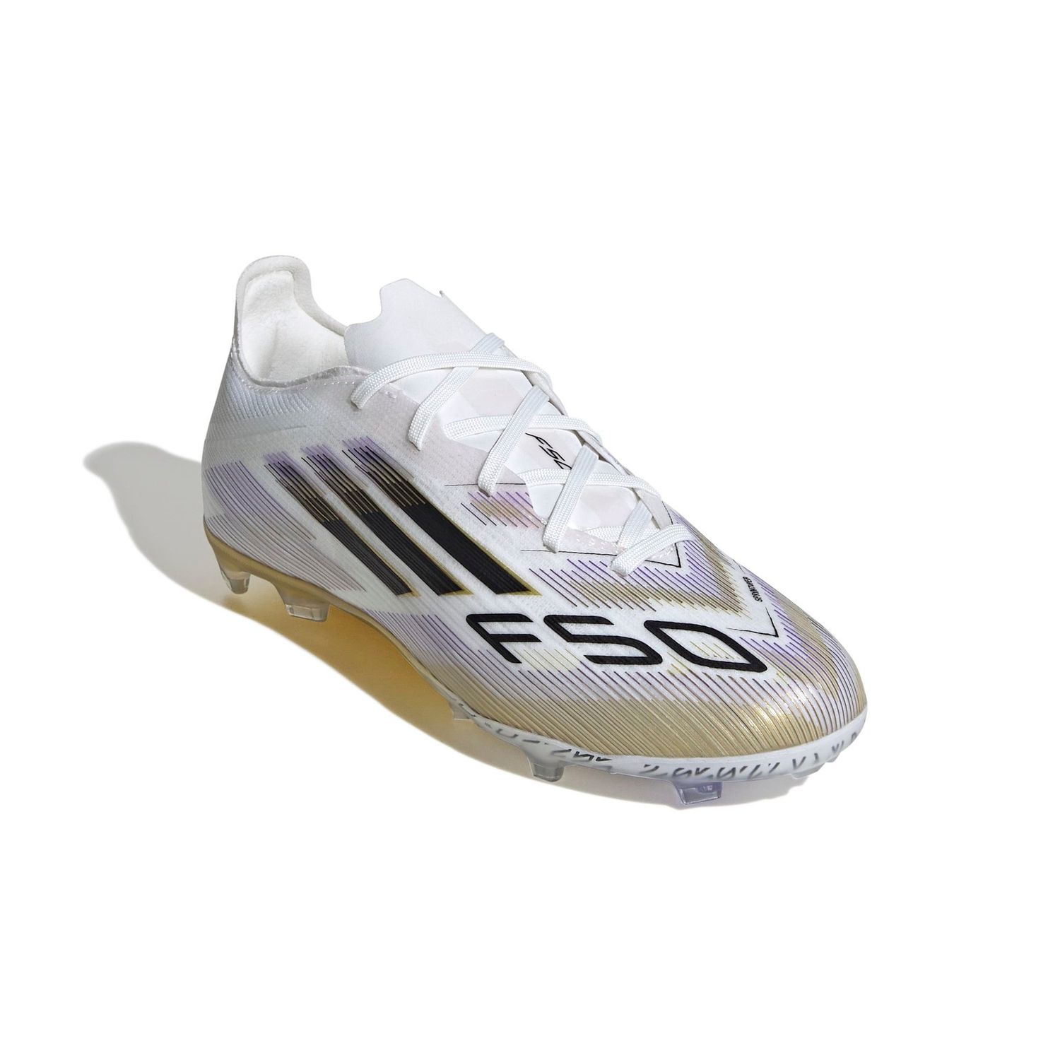 F50 ELITE FG JR (WHITE/BLACK/GOLD)